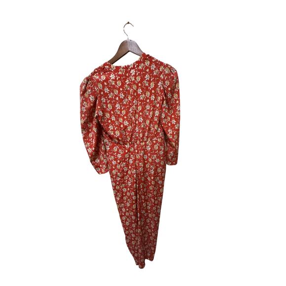 Veronica Beard Mary Silk Ditsy Floral Ruched Midi Dresss Size 2 NWOT - Picture 7 of 7